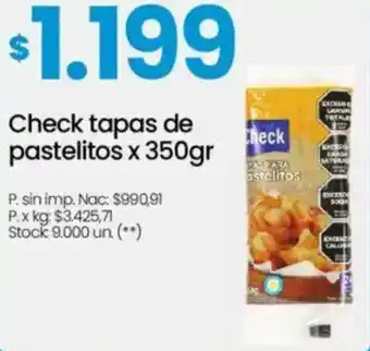 Changomas Check tapas de pastelitos oferta