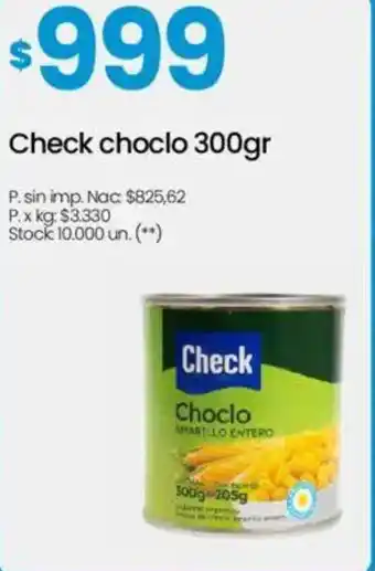 Changomas Check choclo oferta