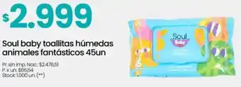 Changomas Soul baby toallitas húmedas animales fantásticos oferta