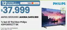 Changomas Philips tv led 43' fhd titan oferta
