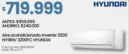 Changomas Hyundai aire acondicionado inverter 3200 oferta