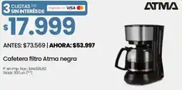 Changomas Atma cafetera filtro negra oferta