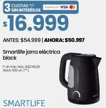 Changomas Smartlife jarra eléctrica black oferta
