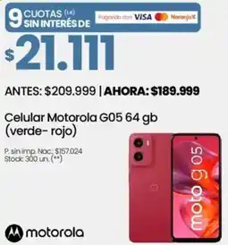 Changomas Motorola celular G05 64 gb oferta