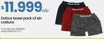 Changomas Dufour boxer pack x3 sin costura oferta