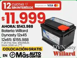 Changomas Batería willard dynasty oferta
