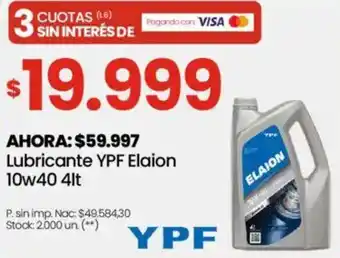 Changomas Elaion lubricante ypf oferta