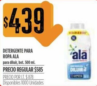 Supermercados Vea Detergente Para Ropa Ala 500 ml. oferta