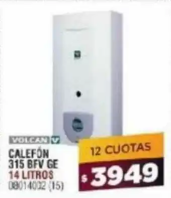 Bringeri Volcan Calefón 315 Bfv Ge oferta