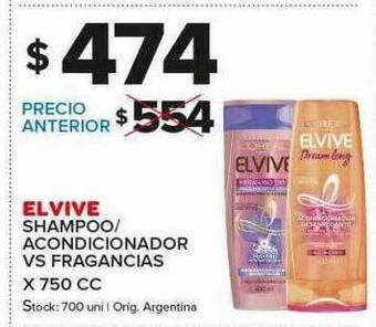 Carrefour Maxi Elvive Shampoo Acondicionador Vs Fragancias oferta