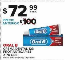 Carrefour Maxi Oral B Crema Dental 123 Prot Anticaries oferta