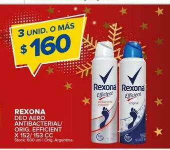 Carrefour Maxi Rexona Deo Aero Antibacterial Orig. Efficient oferta