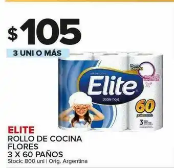 Carrefour Maxi Elite Rollo De Cocina Flores oferta