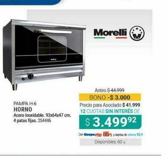 Cooperativa Obrera Pampa H-6 Horno Morelli oferta