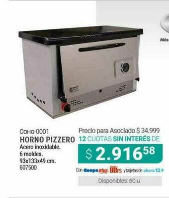 Cooperativa Obrera Cohg-0001 Horno Pizzero oferta