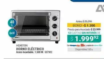 Cooperativa Obrera Hg4010n Horno Eléctrico Atma oferta