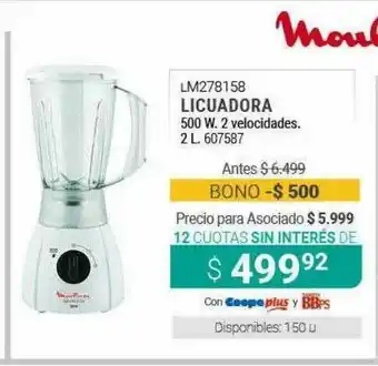 Cooperativa Obrera Lm278158 Licuadora Moulinex oferta