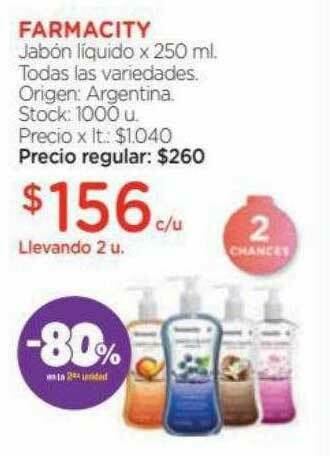 Farmacity Farmacity Jabón Liquido -80% En La 2da Unidad oferta