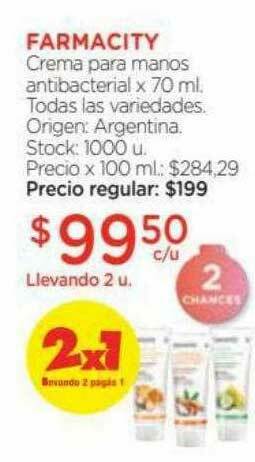 Farmacity Farmacity Crema Para Manos Antibacterial oferta
