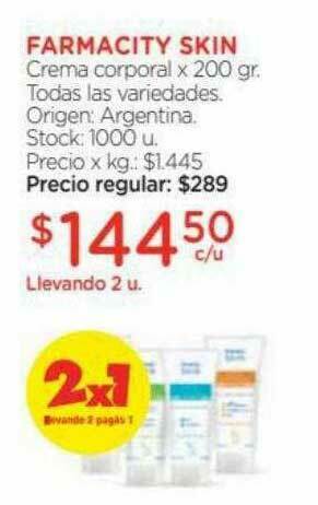 Farmacity Farmacity Skin Crema Corporal oferta