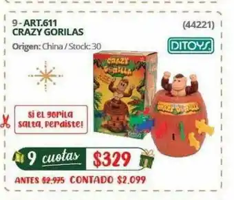 Art.611 Crazy Gorilas Ditoys