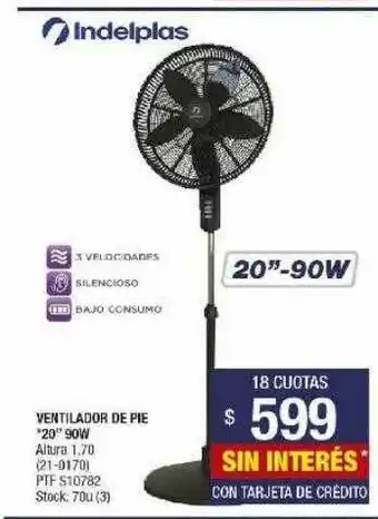 Lombardi Indelplas Ventilador De Pie oferta