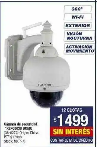 Cámara De Seguridad P2p00038 Domo