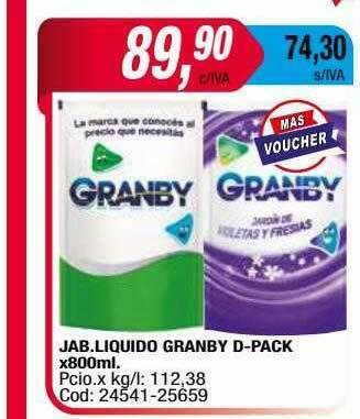 Maxiconsumo Jab.liquido Granby D-pack oferta