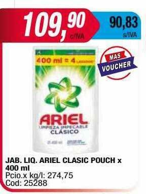 Maxiconsumo Jab. Liq. Ariel Clasic Pouch oferta
