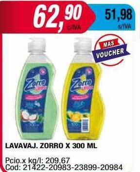 Maxiconsumo Lavavaj. Zorro oferta