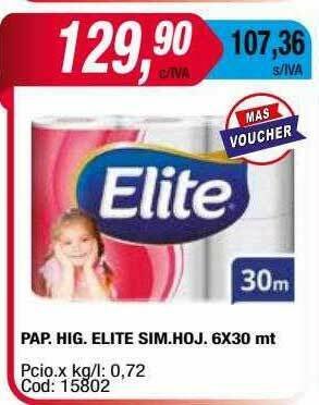Maxiconsumo Pap. Hig. Elite Sim.hoj. oferta