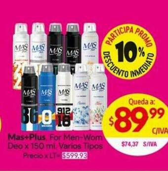 Mas+plus For Men-wom Deo