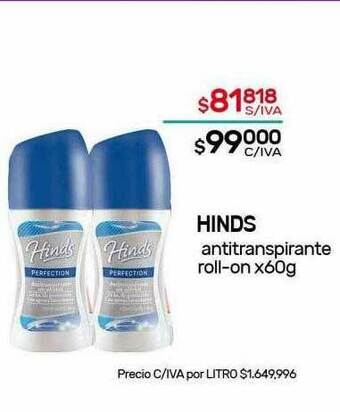 Nini Mayorista Hinds Antitranspirante Roll-on oferta