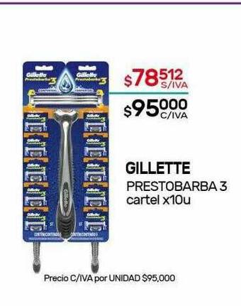 Nini Mayorista Gillette Prestobarba 3 Cartel oferta