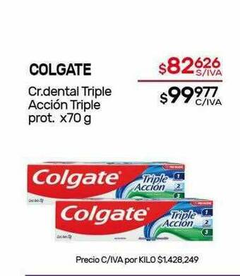 Nini Mayorista Colgate Cr.dental Triple Acción Triple Prot. oferta