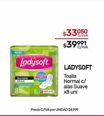 Nini Mayorista Ladysoft Toalla Normal C Alas Suave oferta