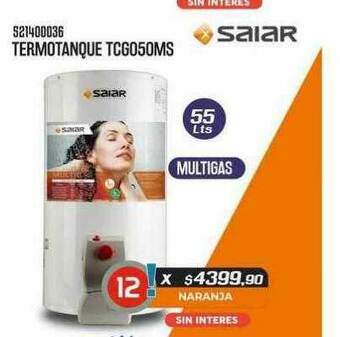 Pacman Termotanque Tcg050ms Saiar oferta