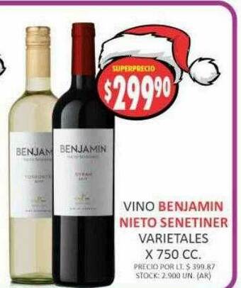 Supermercados Becerra Vino Benjamin Nieto Senetiner Varietales oferta