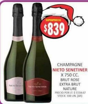 Supermercados Becerra Champagne Nieto Senetiner oferta
