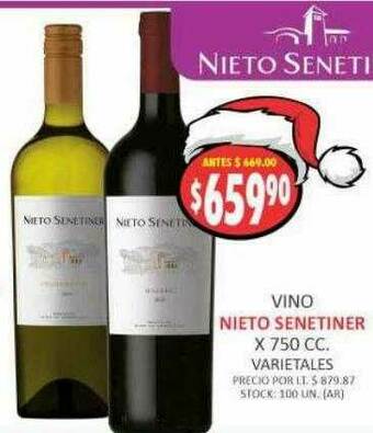 Supermercados Becerra Vino Nieto Senetiner oferta