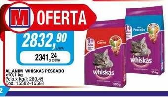 Maxiconsumo Al.anim Whiskas Pescado oferta