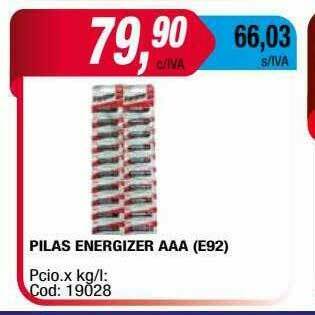 Maxiconsumo Pilas Energizer Aaa oferta