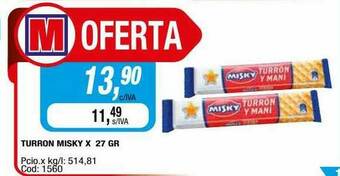 Maxiconsumo Turron Misky oferta