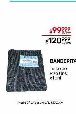Nini Mayorista Banderita Trapo De Piso Gris oferta