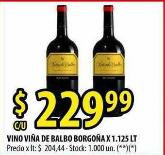 Punto Mayorista Vino Viña De Balbo Borgoña oferta
