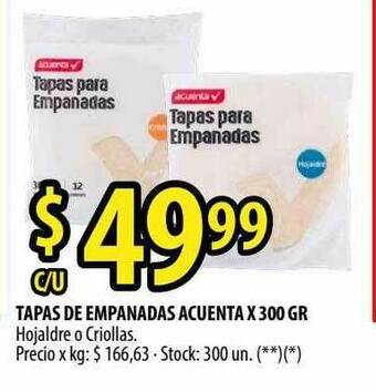 Punto Mayorista Tapas De Empanadas Acuenta oferta