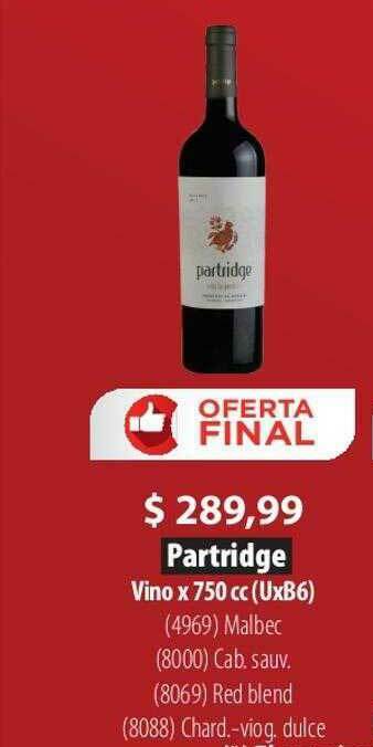 Parodi Partridge Vino oferta