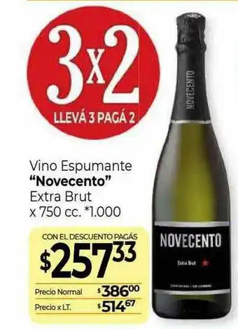 La Anonima Vino Espumante Novencento Extra Brut oferta