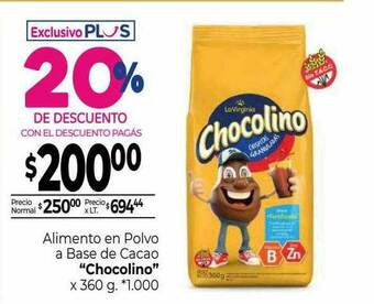 La Anonima Alimento En Polvo A Base De Cacao Chocolino oferta