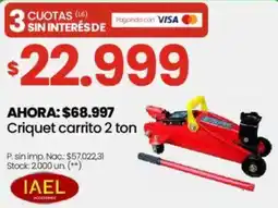 Changomas IAEL Criquet carrito 2 ton oferta